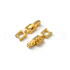 Brass Fold Over Clasps KK-WH0046-51G-2