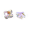 Electroplated Glass Charms EGLA-N006-060-6