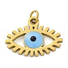 Ion Plating(IP) 304 Stainless Steel Enamel Pendants STAS-Z104-12G-01-1