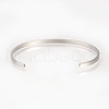 201 Stainless Steel Cuff Bangles BJEW-Q685-06-3
