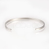 Tarnish Resistant 201 Stainless Steel Cuff Bangles BJEW-Q685-06-3