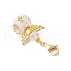 Angel Glass Pendant Decorations HJEW-MZ00214-10-4