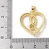 Brass Micro Pave Cubic Zirconia Pendants KK-P292-19G-02-3