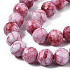 Opaque Baking Painted Crackle Glass Beads Strands EGLA-S174-33F-3