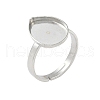 Non-Tarnish 304 Stainless Steel Adjustable Ring Components STAS-Z064-04P-1