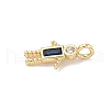 Brass Micro Pave Cubic Zirconia Pendants ZIRC-I356-17G-A03-2