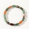 Column Natural African Turquoise(Jasper) & Red Aventurine & Flower Amazonite & Lava Rock Beads Stretch Bracelets for Men Women WC4994-5
