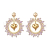 Iron Heart Dangle Stud Earrings EJEW-MZ00405-02-2