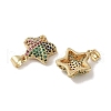Brass Micro Pave Cubic Zirconia Pendants KK-C058-17G-2