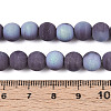 Frosted Opaque Glass Beads Strands GLAA-T032-P8mm-MBB15-4