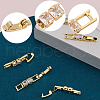 Beebeecraft 6Pcs Brass Pave Clear Cubic Zirconia Watch Band Clasps KK-BBC0014-03G-4