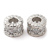 Rack Plating Brass Micro Pave Cubic Zirconia Beads KK-A186-03A-P-1