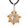 2Pcs 2 Styles Flower Glass Seed Beads Pendant Necklaces NJEW-MZ00047-3