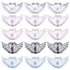 SOFPLATE 40pcs 5 Colors Transparent Acrylic Heart Wing Beads AJEW-SP0001-10-1
