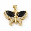 Brass Micro Pave Cubic Zirconia Pendants KK-B059-34G-A-1