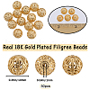 Beebeecraft 50Pcs Brass Filigree Beads KK-BBC0010-68-2