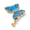 Brass Micro Pave Cubic Zirconia Pendants X-KK-F877-08G-2