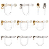 SUNNYCLUE 20Pcs 2 Colors Plastic Clip-on Earring Findings STAS-SC0004-91-1