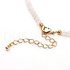 Natural Rose Quartz Beaded Necklaces NJEW-JN03315-02-3