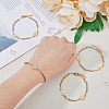FIBLOOM 4Pcs 4 Style 304 Stainless Steel Jesus & Cross Link Bracelets Set with 201 Stainless Steel Beaded Chains BJEW-FI0001-35-3