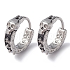 316 Stainless Steel Skull Hoop Earrings for Men Women EJEW-C045-03-1