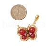 Seed Beads Beaded Charms PALLOY-MZ00347-3