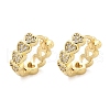 Heart Brass Micro Pave Clear Cubic Zirconia Hoop Earrings EJEW-Z102-25G-4