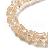 Transparent Crackle Glass Beads Strands GLAA-D025-01F-3