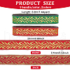 Fingerinspire 2 Bundles 2 Colors  Ethnic Style Polyester Ribbons OCOR-FG0001-57B-2