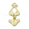 Golden Tone Alloy Enamel Pendants ENAM-O052-01G-02-2
