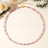 Bohemian Style Mixed Natural Stone Disc Beaded Necklaces for Sweet Beach AU5260-1
