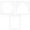 BENECREAT 3Pcs 3 Styles Acrylic Molds AJEW-BC0007-78-1