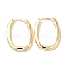 Rectangle Brass Huggie Hoop Earrings for Women EJEW-U008-12G-1