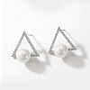 Elegant Triangle Brass Stud Earrings YL4507-2-2