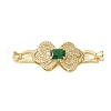 Bowknot Brass Micro Pave Cubic Zirconia Fold Over Clasps KK-A252-17G-1