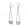 304 Stainless Steel with Electroplated Natural Quartz Bead Dangle Earrings EJEW-JE05990-4