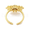 Brass Micro Pave Cubic Zirconia Cuff Rings for Women RJEW-P129-06A-G-4