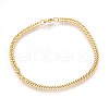 Ion Plating(IP) 304 Stainless Steel Curb Chain Bracelets BJEW-P235-12G-1