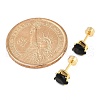 Heart Glass Ear Fake Plugs EJEW-H105-25G-E-6