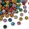 120Pcs 15 colors Painted Natural Wood Beads WOOD-TA0001-66-4