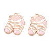 Rack Plating Alloy Enamel Pendants ENAM-N056-386KCG-01-1
