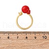 Brass Micro Pave Cubic Zirconia Open Cuff Rings for Women RJEW-U057-26G-02-5