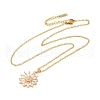 Brass Micro Pave Cubic Zirconia Pendant Necklaces for Women NJEW-E106-13KCG-01-2