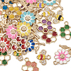  36Pcs 18 Styles Alloy Enamel Pendants ENAM-TA0001-62-11