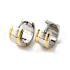 304 Stainless Steel Two Tone Hoop Earrings EJEW-D308-13PG-2