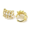 Brass Micro Pave Clear Cubic Zirconia Cuff Earrings EJEW-C104-081G-2
