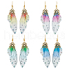 ANATTASOUL 4Pcs 4 Colors Gradient Butterfly Resin Dangle Earrings EJEW-AN0003-94-1