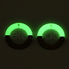 Walnut Wood & Luminous Glow in the Dark Resin Pendants RESI-N039-78-2