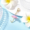 Umbrella Handmade Glass Seed Beaded & Acylic Pendant Decorations Sets HJEW-MZ00280-4