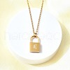 304 Stainless Steel Rolo Chain Pendant Necklaces NJEW-S444-01G-18-4